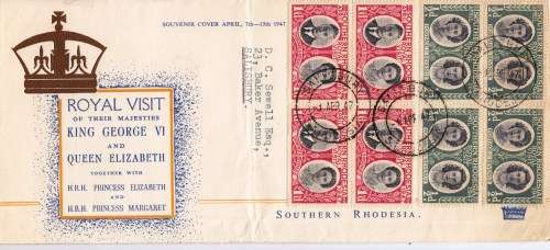 Southern Rhodesia, 1947, Royal Visit, crease