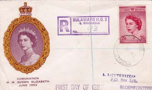 Southern Rhodesia, 1953, FDC, QEII