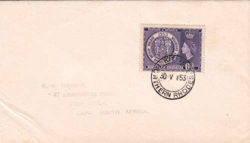 Northern Rhodesia, 1953, FDC, QEII