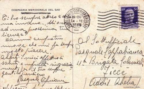 Italy, 1939, Postcard