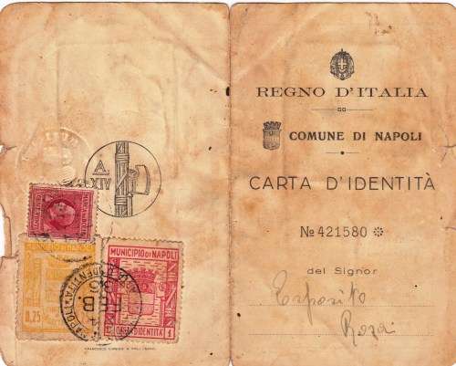Italy, 1936, Carta Ddentita