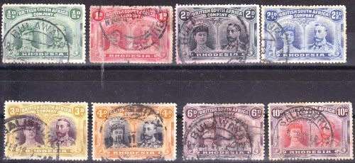 Double heads 1910/13,d,1d,2d,2.5d,3d,4d,6d and 10d,Minor faults