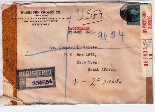 US 1943 WW2 opened by sensor cover,stunning cancellations