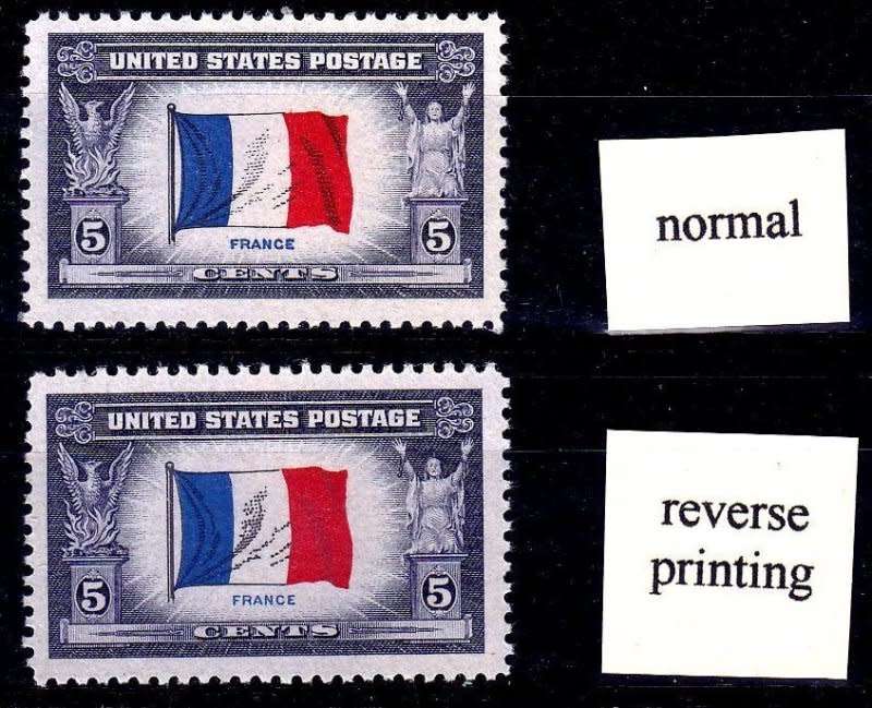 US,Scott #915,MNH,1943,Reverse printing error