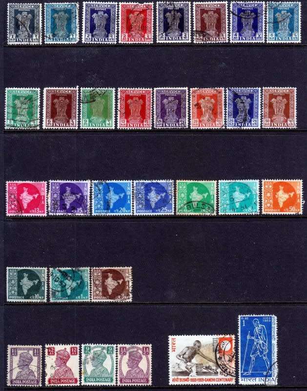 India,A selection of unchecked FU stamps