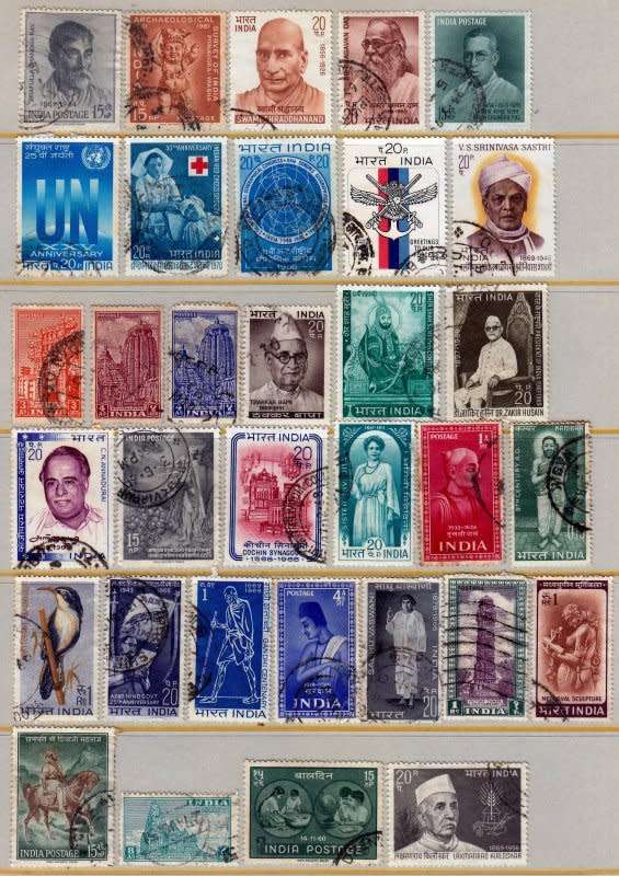 India,A selection of unchecked FU stamps