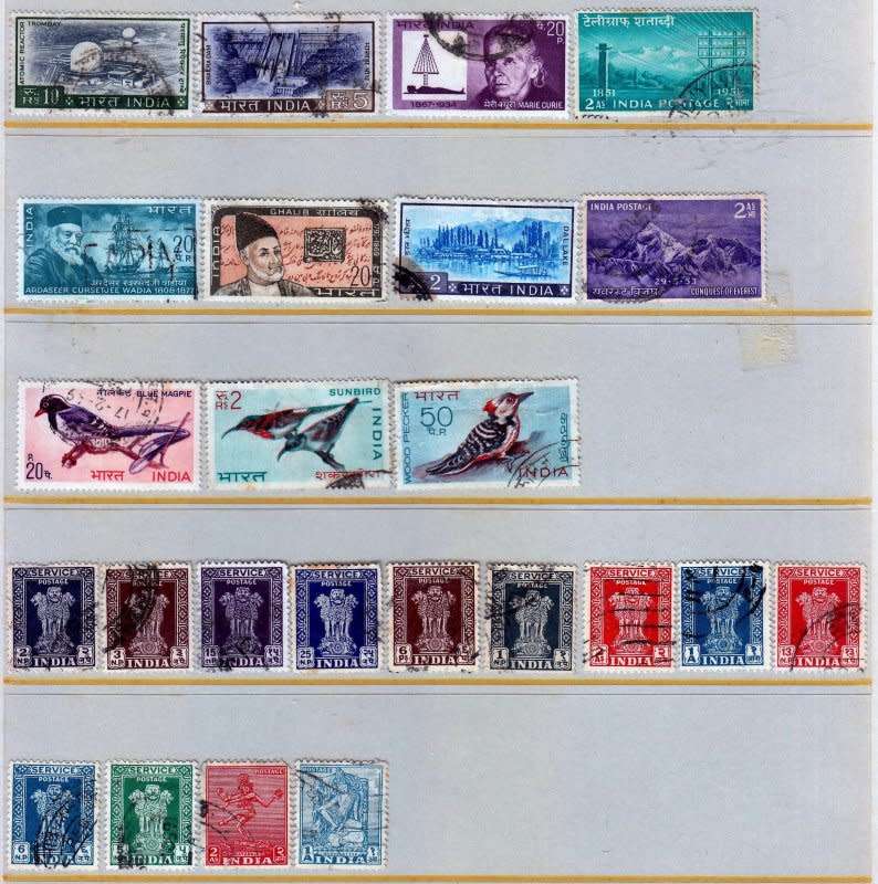 India,A selection of unchecked FU stamps