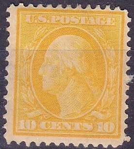 US,Scott #381,1911,MH,Perf. 12,Small Remnant on back,CV$95.00