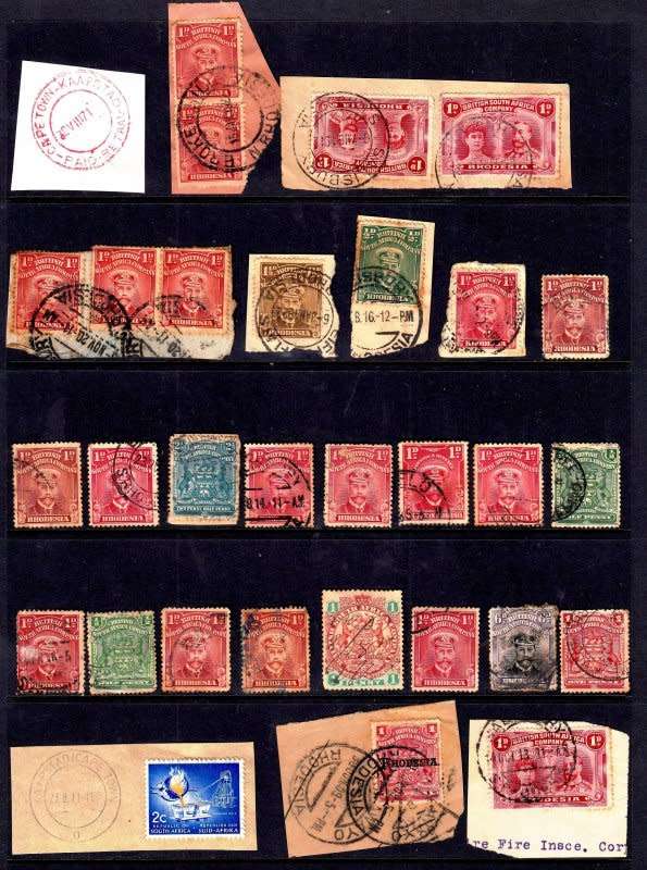 Rhodesia,BSAC and other,unchecked selection,postal marks