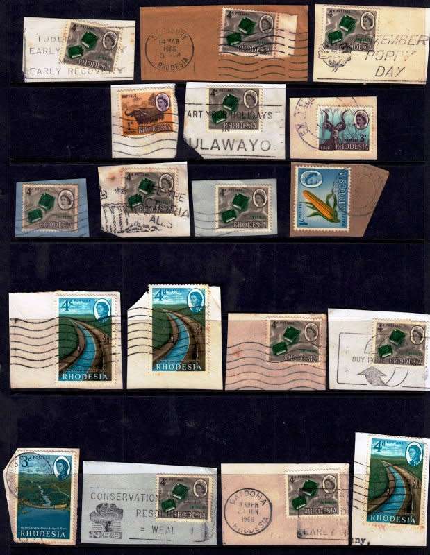 Rhodesia,BSAC and other,unchecked selection,postal marks