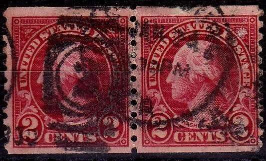 US,#606,1923/25,FU, Pair