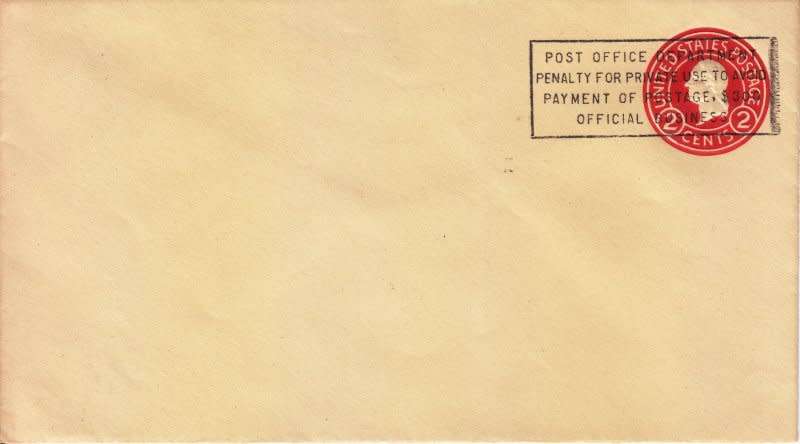USA, Mint cover, 2c embossed stamp, 1915/32,Unchecked for die