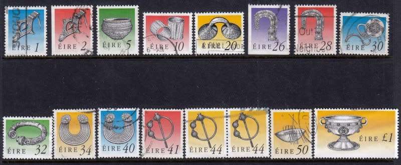 Ireland,Scott #767,768,771,774,777,782,785,786,789,791,1990/95,VFU,CV$26.00