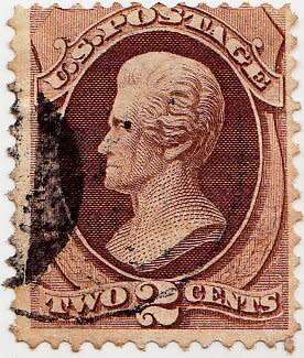 USA, Scott #135A, 1870/71,FU,Grill `I`, Perf. 12,CV$240.00