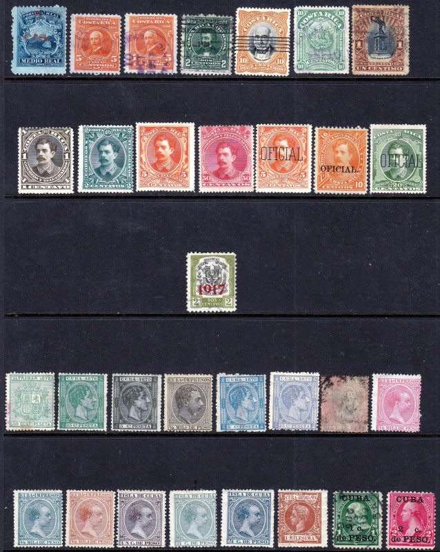 South America stamps selection, Unchecked,FU & MH,4 X stock cards, finds possible!