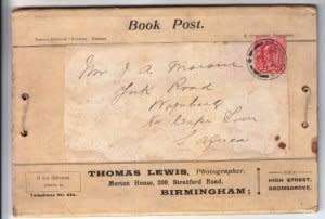 South Africa,COGH,1900,England to Cape Town (book Post),KEVII