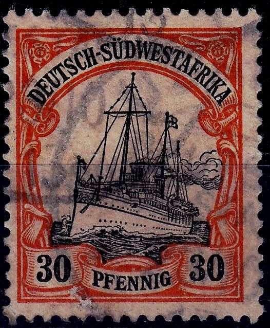 South West Africa, Scott #30,1906,19,Used,German SWA,Thinning,CV$55.00