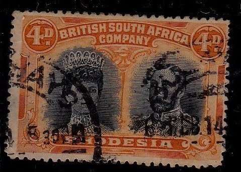 Rhodesia,BSAC,#106,1910,VFU,CV$27.50