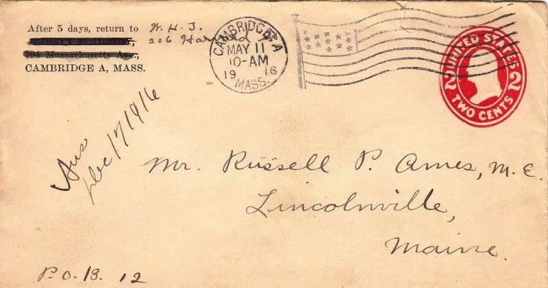 USA, Scott #406 , 1916 , Entire