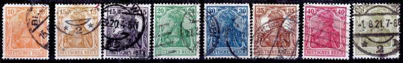 Germany, Germania, Scott #99/101,119,121,123,124,126,1916/1920,FU,CV$19.00