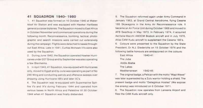 RSA,Aviation,1980,490 of 2,000 printed and flown, Signed
