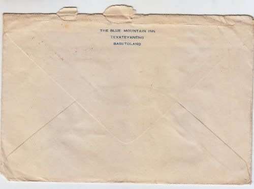 Great Britain,Basutoland,Scott #21,1938,Entire to Johannesburg