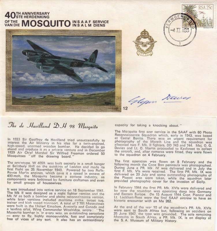RSA, Scott #674,1983,Aviation Cover,signed,Size19cmX10cm