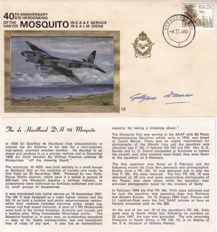 RSA, Scott #674,1983, Aviation Cover,signed,Size19cmX10cm