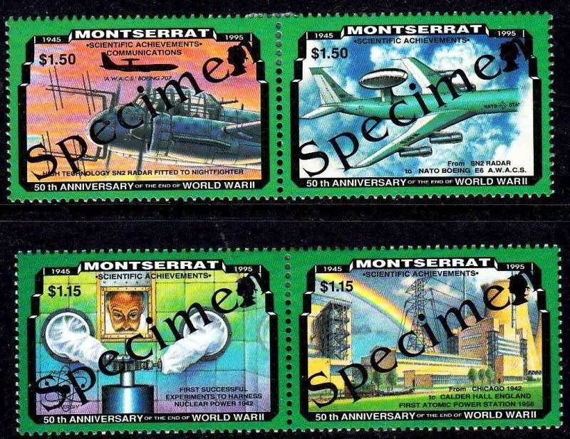 Great Britain,Montserrat, Scott #864,865,1995,MNH,Specimen