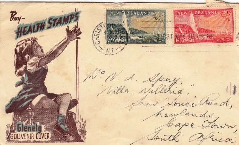 New Zealand,Scott #B39,B39,1951,Health Stamps cover, Size 15.2cmX9cm