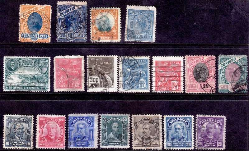Brazil, Scott #114,116,118,122,174/8,211,223,226/8,262,O4,FU,CV$10.00
