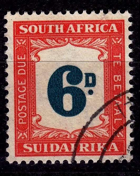 South Africa,Union, Scott #J38,1948/49,VFU,Postage Due stamp, CV$8.00