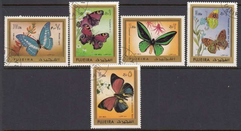 United Arab Emirates,Fujeria,1971,Butterflies,MNH,CTO
