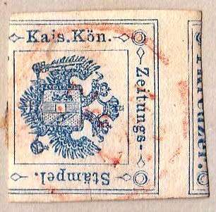 Austria, Scott#PR3,1858/9,FU,Newspaper Tax stamp