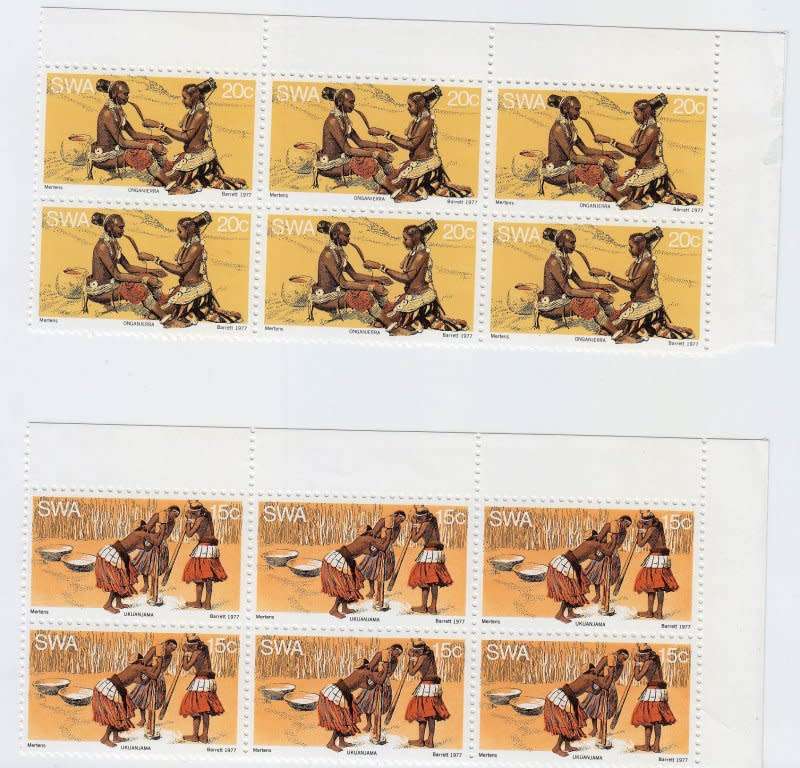 South West Africa,Scott #403,404,405,1977,MNH,6 blocks,CV$16.90