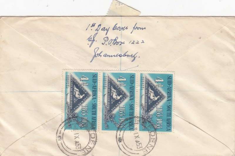 South Africa,Union,Cover to England,airmail,1953