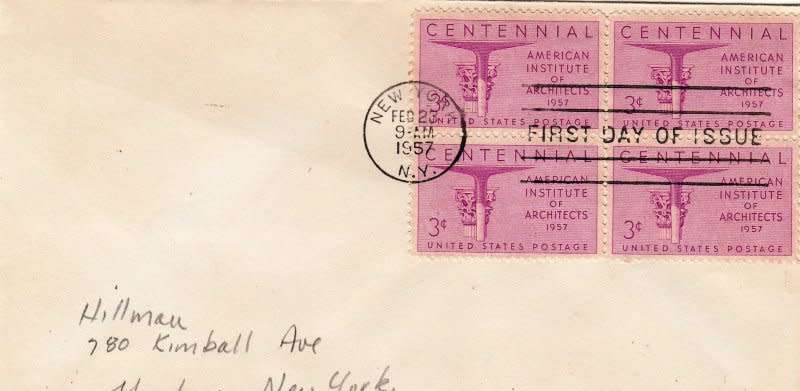 US,Scott#1089,1957,FDC,Size 16.6cmX9.4cm