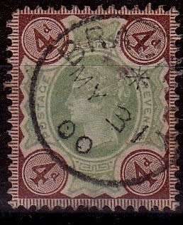 Great Britain,Scott #116,1887/92,QV,FU,CV$15.00
