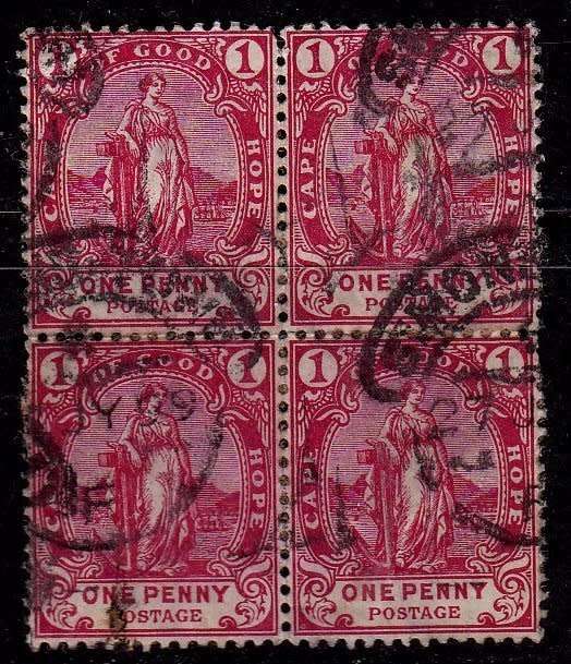 South Africa,COGH,Scott #62,1900,FU,Block of 4 stamps