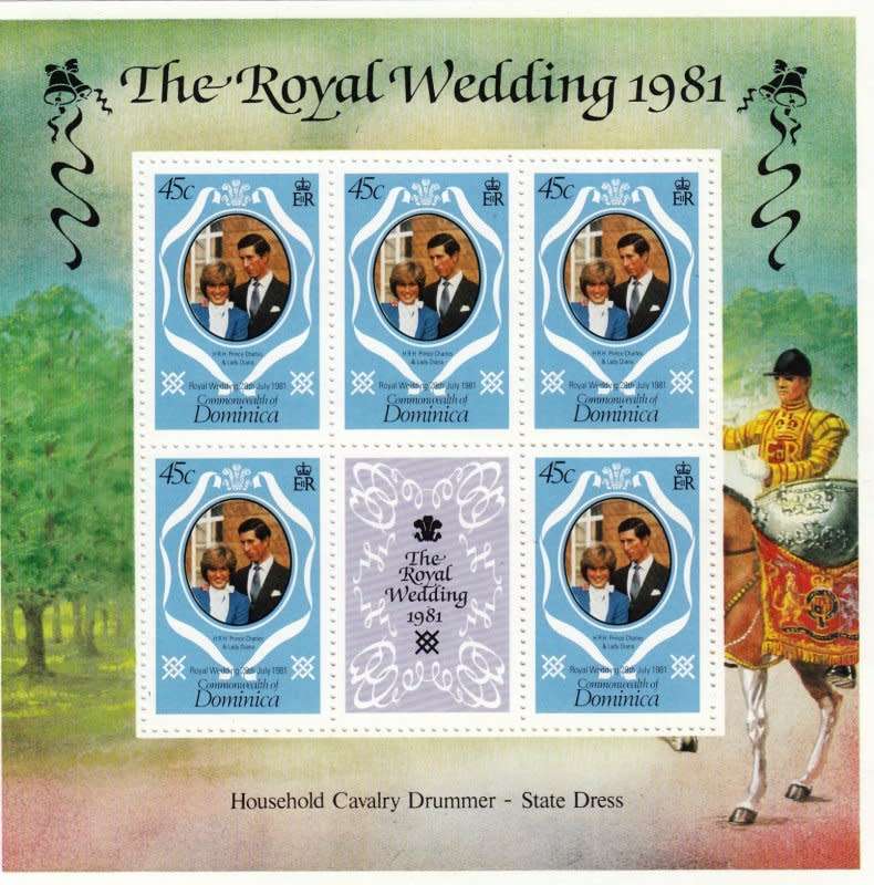 Dominica, Scott #701,702,703,1981,MNH,QEII, Sheetlets