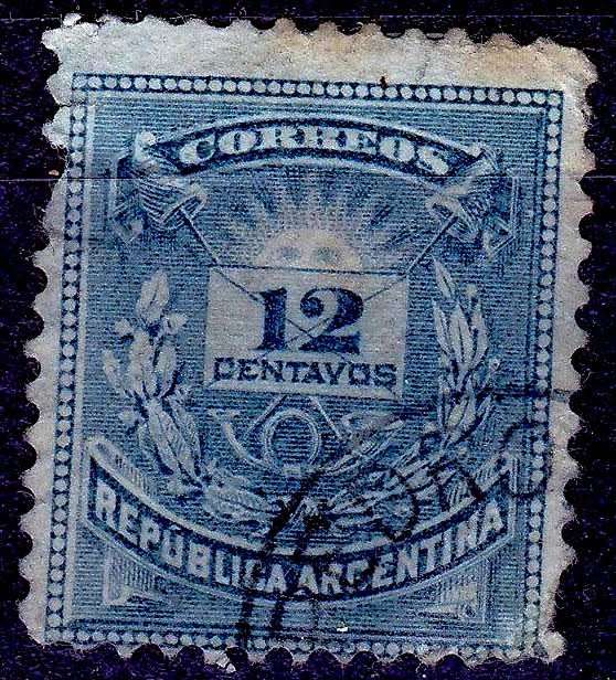 Argentina,Scott #45,1882,Used,Thinning,CV$12.00