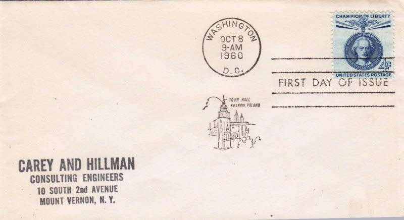 US,Scott #1159,1960,FDC,Size 16.6cmX9.4cm