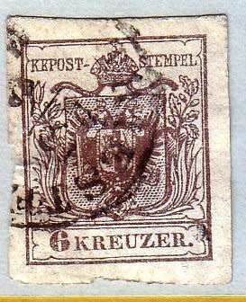 Austria,#4,1850,FU,Thin paper,Large thinning