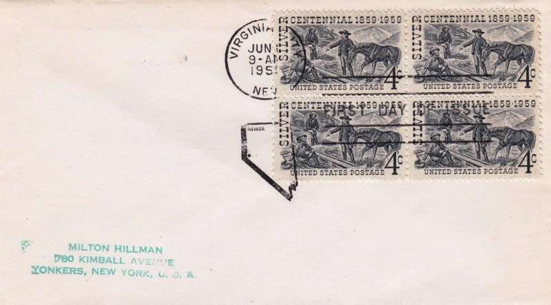 US,Scott #1130,1959,FDC,Size 16.6cmX9.4cm