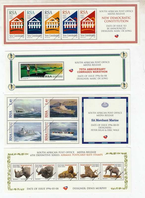 RSA - 20 Media Releases of Stamps - MNH - Rare