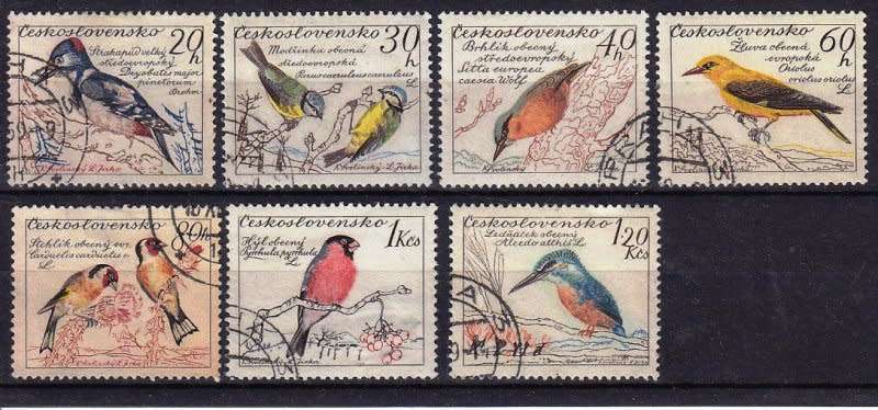 Czech Republic (Czechoslovakia),Mh & VFU,CTO,1959,Birds