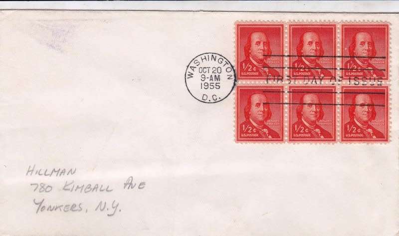 US,Scott #1030,1955,FDC,Size 16.6cmX9.4cm