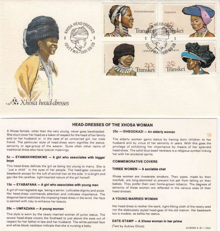 RSA,Transkei,Scott #87,90,1981,FDC,Size19cmX10.3cm