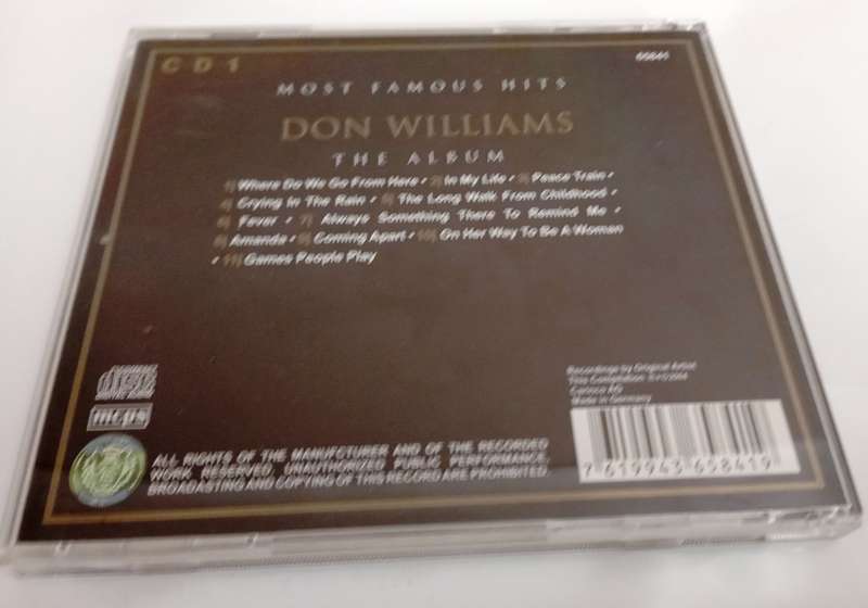 CD, Don Williams - The Album - Most famous hits - VG