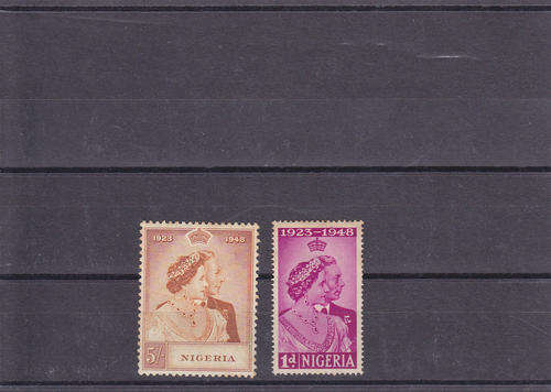 KG VI 1948 Silver wedding 5s and 1d - High Catalogue value As per photo